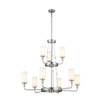 KICHLER 52452CLP Vetivene 40" 9 Light Chandelier Classic Pewter
