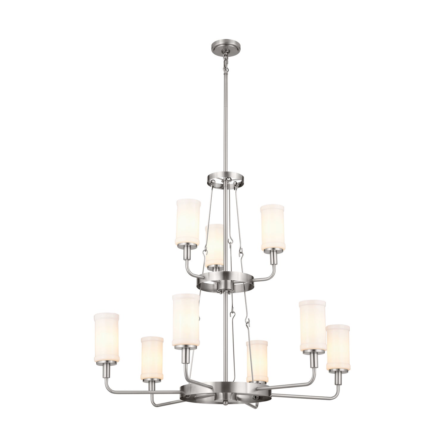 KICHLER 52452CLP Vetivene 40" 9 Light Chandelier Classic Pewter