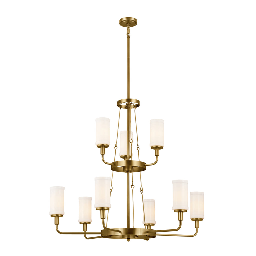 KICHLER 52452NBR Vetivene 40" 9 Light Chandelier Natural Brass