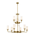 KICHLER 52452NBR Vetivene 40" 9 Light Chandelier Natural Brass