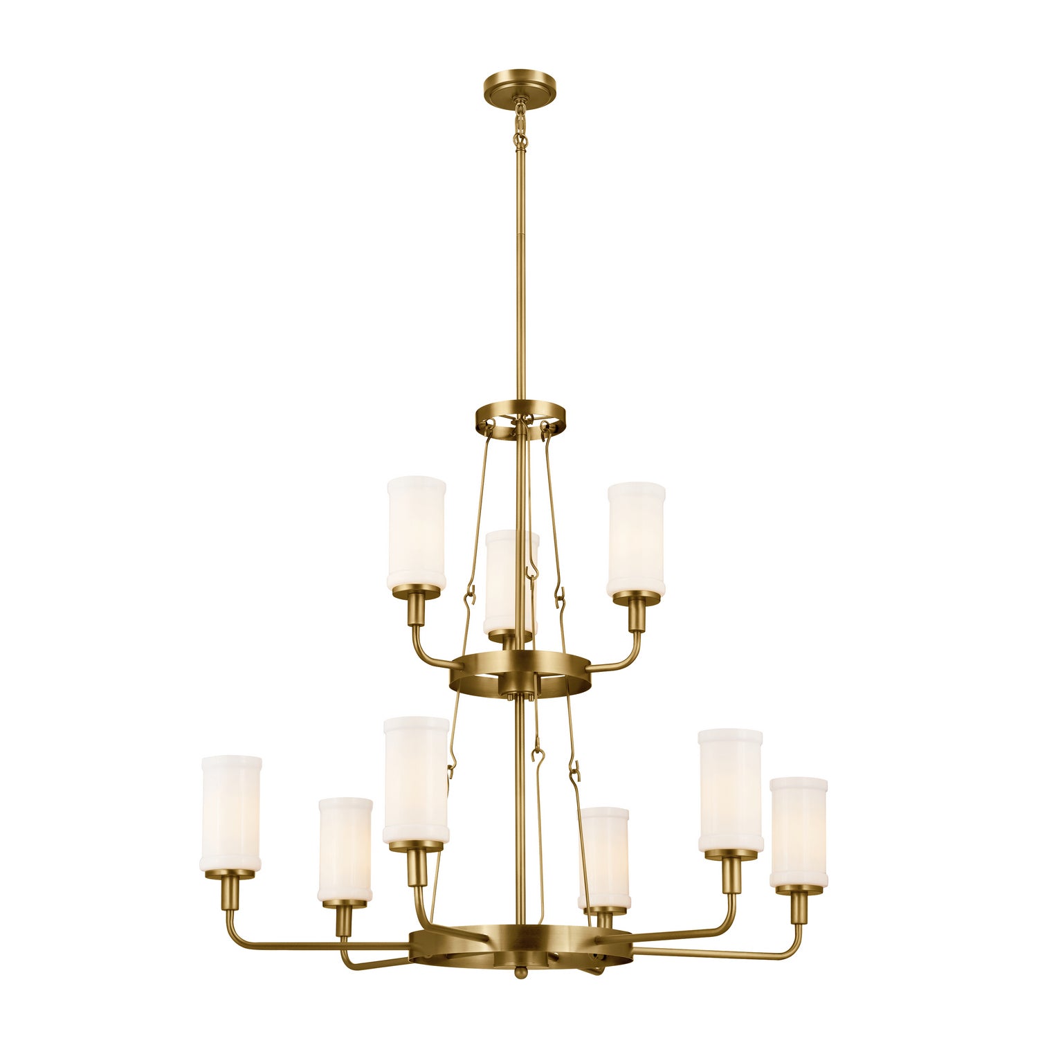 KICHLER 52452NBR Vetivene 40" 9 Light Chandelier Natural Brass