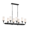 KICHLER 52453BKT Vetivene 46.5" 8 Light Linear Chandelier Textured Black