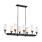 KICHLER 52453BKT Vetivene 46.5" 8 Light Linear Chandelier Textured Black