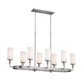 KICHLER 52453CLP Vetivene 46.5" 8 Light Linear Chandelier Classic Pewter