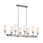 KICHLER 52453CLP Vetivene 46.5" 8 Light Linear Chandelier Classic Pewter