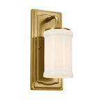 KICHLER 52454NBR Vetivene 12" 1 Light Wall Sconce Natural Brass