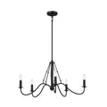 KICHLER 52455BKT Freesia 31.25" 5 Light Chandelier Textured Black