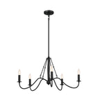 KICHLER 52455BKT Freesia 31.25" 5 Light Chandelier Textured Black