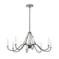 KICHLER 52456AVI Freesia 38" 8 Light Chandelier Anvil Iron