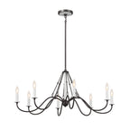 KICHLER 52456AVI Freesia 38" 8 Light Chandelier Anvil Iron