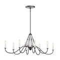 KICHLER 52457AVI Freesia 44" 8 Light Oval Chandelier Anvil Iron