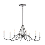 KICHLER 52457AVI Freesia 44" 8 Light Oval Chandelier Anvil Iron