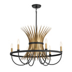KICHLER 52458BK Felicity 29" 6 Light Chandelier Black
