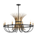 KICHLER 52459BK Felicity 37" 9 Light Chandelier Black