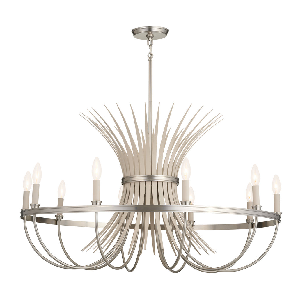 KICHLER 52459NI Felicity 37" 9 Light Chandelier Brushed Nickel
