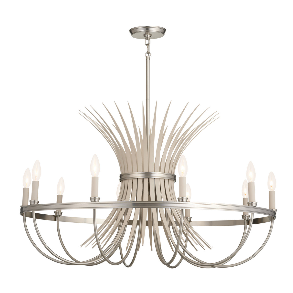 KICHLER 52459NI Felicity 37" 9 Light Chandelier Brushed Nickel