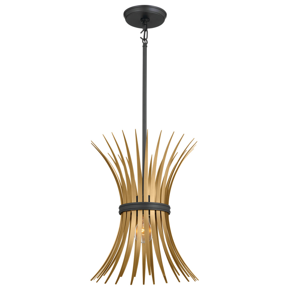KICHLER 52460BK Felicity 12.5" 1 Light Pendant Black