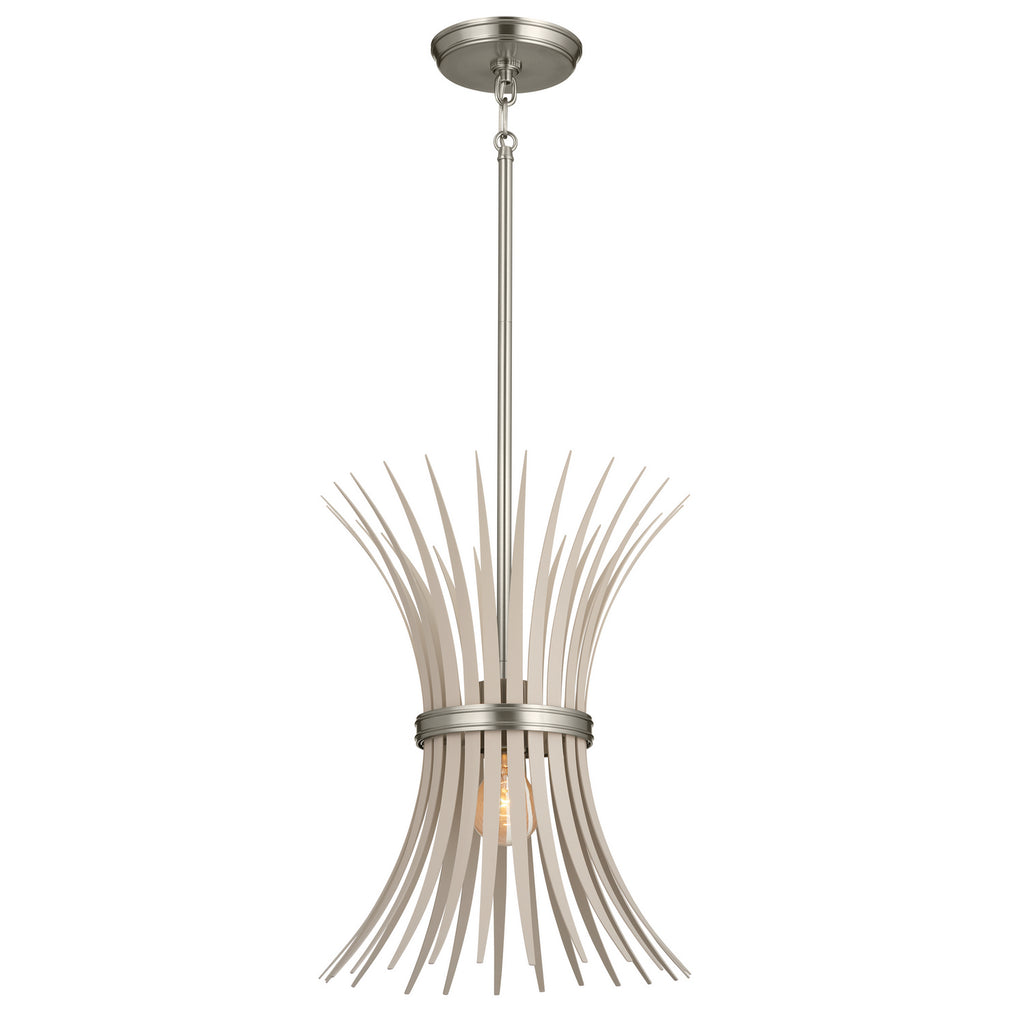 KICHLER 52460NI Felicity 12.5" 1 Light Pendant Brushed Nickel