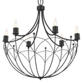 KICHLER 52462BKT Topiary 30" 6 Light Chandelier Textured Black