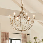 KICHLER 52462CHZ Topiary 30" 6 Light Chandelier Character Bronze