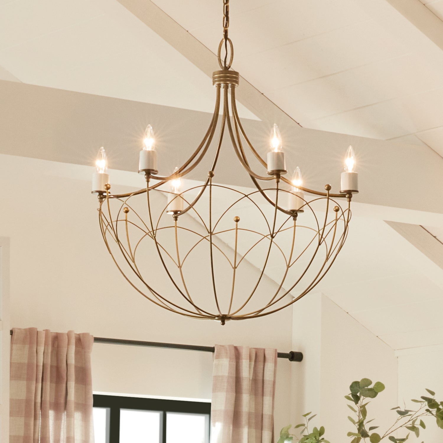 KICHLER 52462CHZ Topiary 30" 6 Light Chandelier Character Bronze
