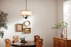 KICHLER 52465AVI Heddle 15" 3 Light Convertible Chandelier Anvil Iron