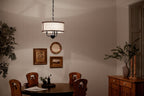 KICHLER 52465AVI Heddle 15" 3 Light Convertible Chandelier Anvil Iron