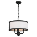 KICHLER 52465BKT Heddle 15" 3 Light Convertible Chandelier Textured Black