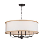 KICHLER 52466AVI Heddle 30" 6 Light Chandelier Anvil Iron