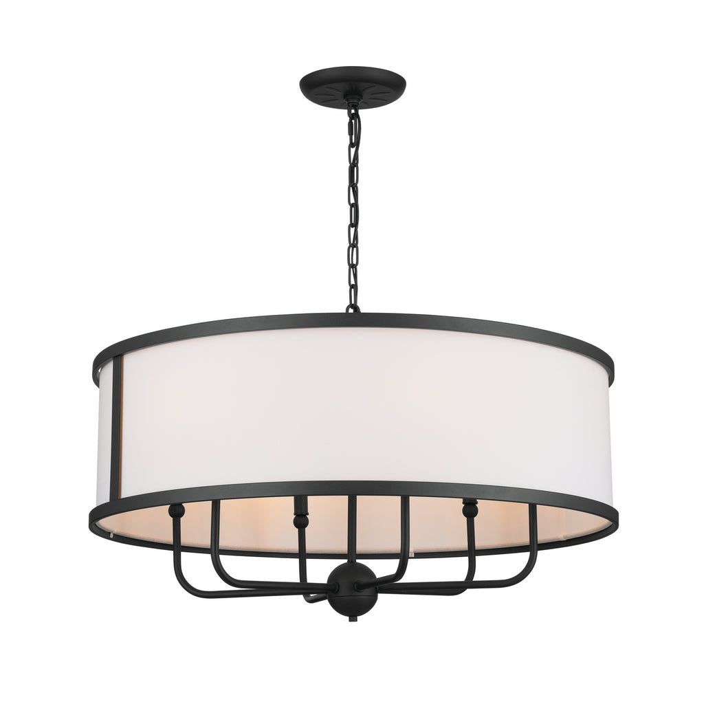 KICHLER 52466BKT Heddle 30" 6 Light Chandelier Textured Black