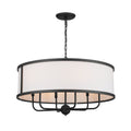 KICHLER 52466BKT Heddle 30" 6 Light Chandelier Textured Black