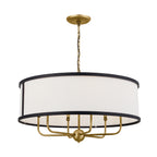 KICHLER 52466NBR Heddle 30" 6 Light Chandelier Natural Brass