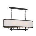 KICHLER 52467BKT Heddle 42.5" 8 Light Linear Chandelier Textured Black