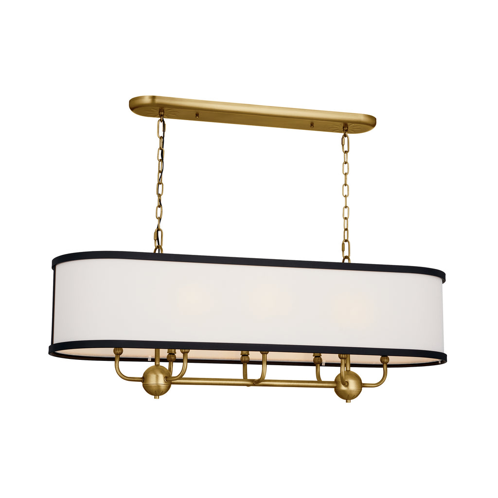 KICHLER 52467NBR Heddle 42.5" 8 Light Linear Chandelier Natural Brass