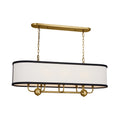 KICHLER 52467NBR Heddle 42.5" 8 Light Linear Chandelier Natural Brass