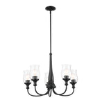 KICHLER 52468BK Melis 26.5" 5 Light Chandelier Black