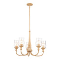 KICHLER 52468WMP Melis 26.5" 5 Light Chandelier Warm Maple Wood