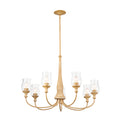 KICHLER 52469WMP Melis 35.5" 7 Light Chandelier Warm Maple Wood