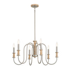 KICHLER 52470NI Karthe 28.5" 6 Light Chandelier Brushed Nickel