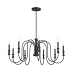 KICHLER 52471BK Karthe 42" 9 Light Chandelier Black