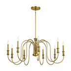 KICHLER 52471NBR Karthe 42" 9 Light Chandelier Natural Brass