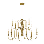 KICHLER 52472NBR Karthe 42" 12 Light Chandelier Natural Brass