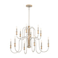 KICHLER 52472NI Karthe 42" 12 Light Chandelier Brushed Nickel