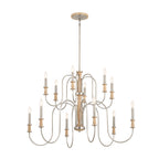 KICHLER 52472NI Karthe 42" 12 Light Chandelier Brushed Nickel