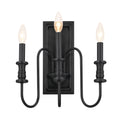 KICHLER 52473BK Karthe 14" 3 Light Wall Sconce Black