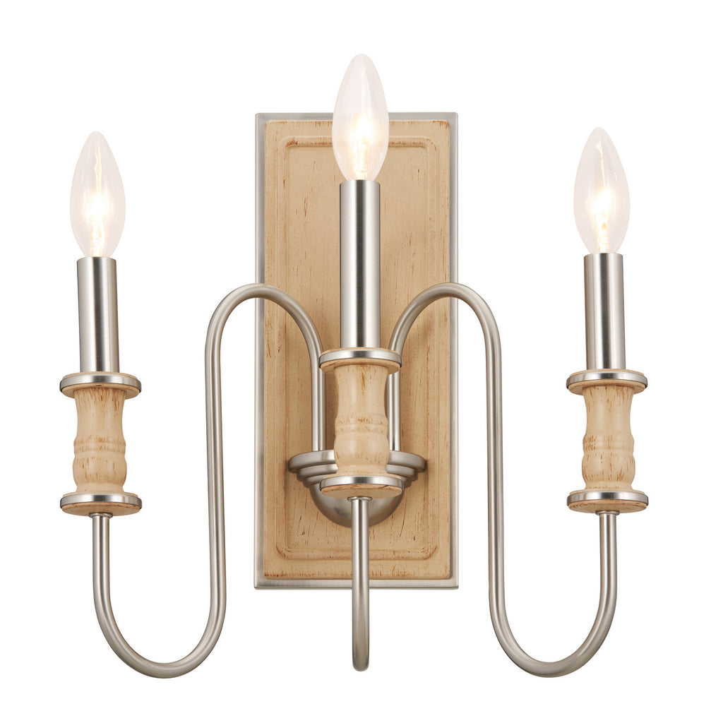 KICHLER 52473NI Karthe 14" 3 Light Wall Sconce Brushed Nickel