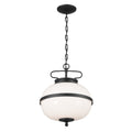 KICHLER 52478BKT Dame 12" 2 Light Pendant Textured Black