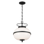 KICHLER 52478BKT Dame 12" 2 Light Pendant Textured Black