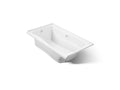 KOHLER K-1224-GHLW-0 Mariposa 66" X 36" Alcove Heated Bubblemassage Air Bath With Bask Heated Surface, Left Drain - White