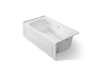KOHLER K-1224-GHRAW-0 Mariposa 66" X 36" Alcove Heated Bubblemassage Air Bath With Bask Heated Surface, Right Drain - White